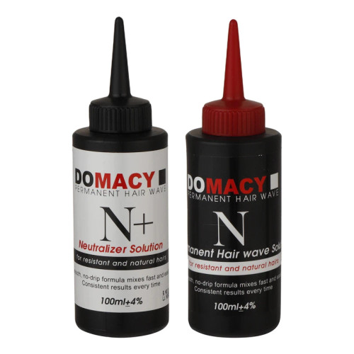 محلول فرکننده مو دوماسی مدل N-01 مناسب موهای معمولی حجم 100 میلی لیتر بسته دو عددی