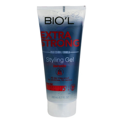 ژل مو بیول مدل EXTRA STRONG مناسب انواع مو حجم 200 میلی لیتر